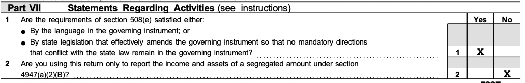 Form 5227 Part VII